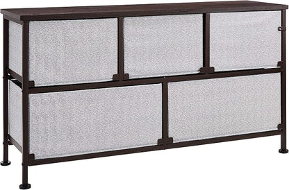 Amazon Basics Extra Wide Fabric 5-Drawer Storage Organizer Unit - Image 4