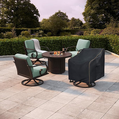 Outdoor Swivel Rocker Chair Cover 2 Pack, Patio Swivel Chair Covers - Image 7