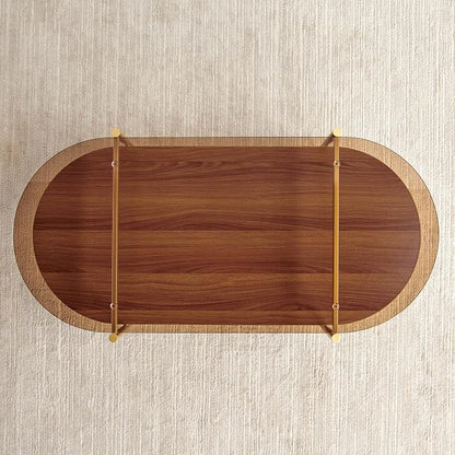 LumFurn X-Large Oval Glass Coffee Table, Mid-Century Modern Design, L47 x W24 x - Image 6