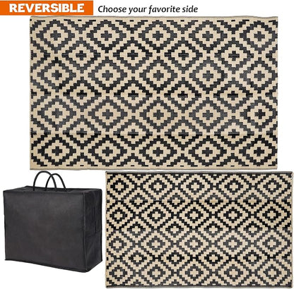 SAND MINE Waterproof Outdoor Rug 5x8 ft, Plastic Reversible Rug, Modern Area Rug - Image 3