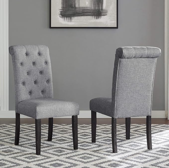 Roundhill Furniture Leviton Solid Wood Tufted Dining Chair by RoundhillFurniture