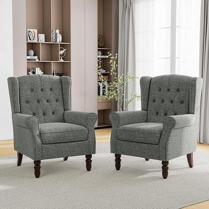 Mid-Century Modern Wingback Accent Chair - Image 6