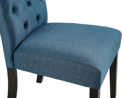 Roundhill Furniture Leviton Solid Wood Tufted Parsons Dining Chairs - Image 3