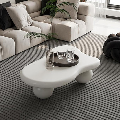 40” Cloud Coffee Table with 3 Ball Legs, Modern Irregular Center Table - Image 6