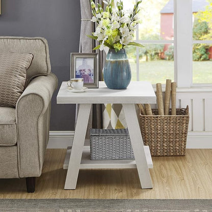 Roundhill Furniture Athens Contemporary 3-Piece Wood Shelf Coffee Table Set - Image 7